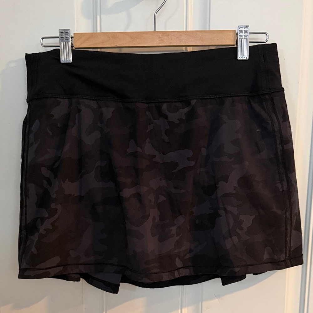 lululemon athletica Black Camouflage Mini Skort